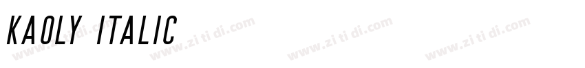 Kaoly Italic字体转换 Kaoly Italic字体转换
